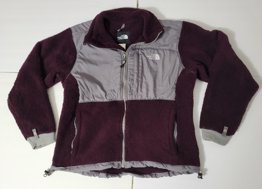 The North Face Denali Womens L Purple Gray Polartec Fleece Jacket Full Zip